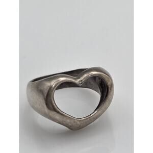 VINTAGE STERLING SILVER 925 OPEN HEART RING SIZE 7